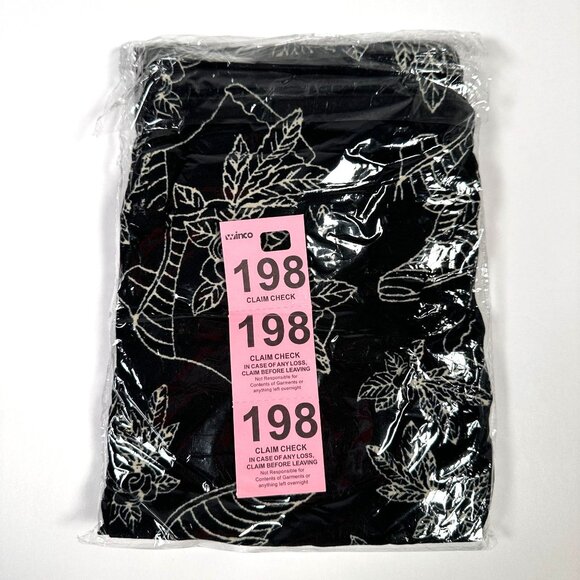 LuLaRoe Shoes Old Fashioned Black Cream Flowers Tea Party Leggings One Size OS - Picture 5 of 6